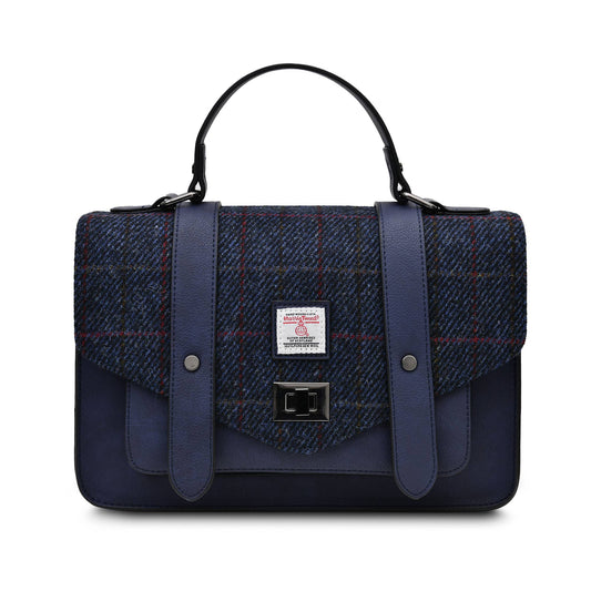 Harris Tweed Handtasche Marineblau The Islander